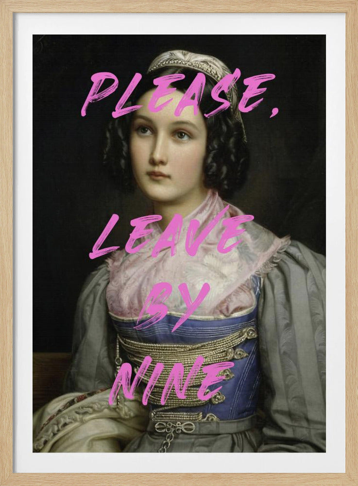Please, Leave By Nine | Poster