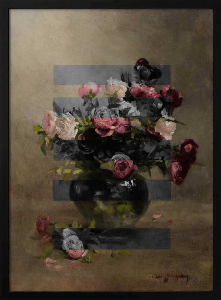 Bouquet of Vintage Oil Painting Flowers, Collage | Poster