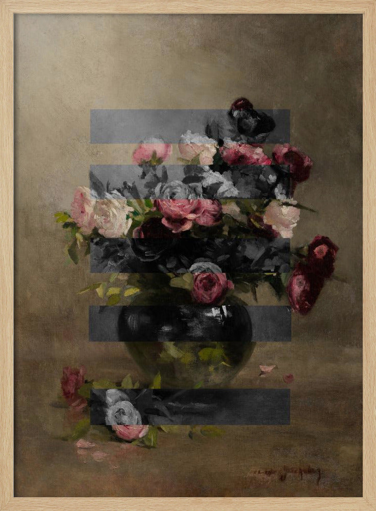 Bouquet of Vintage Oil Painting Flowers, Collage | Poster