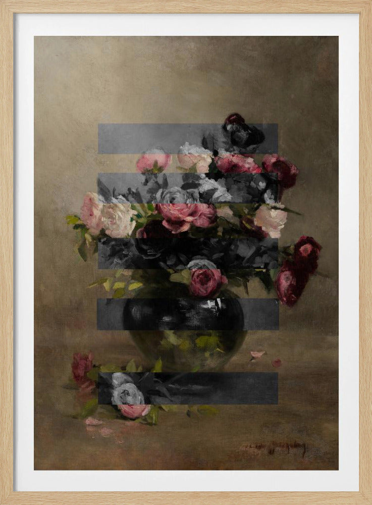Bouquet of Vintage Oil Painting Flowers, Collage | Poster