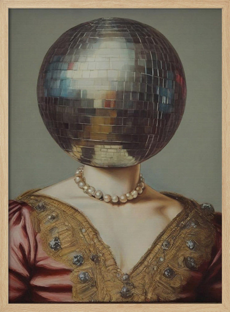DiscoHead Queen / Altered Collage Art | Poster