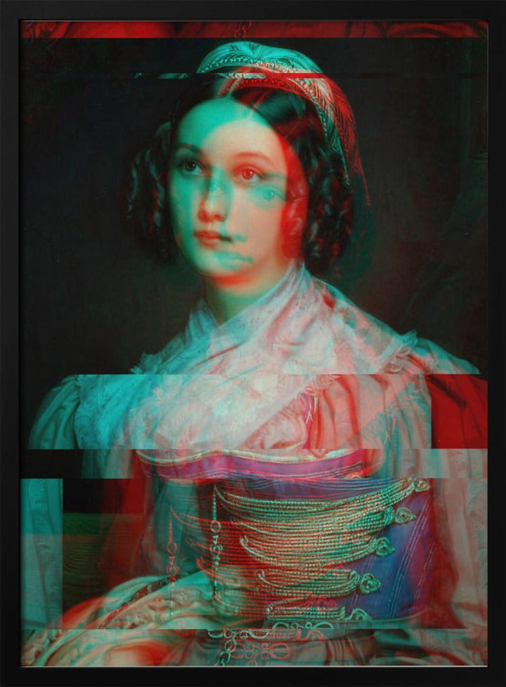 Glitched Portrait of Woman | Poster