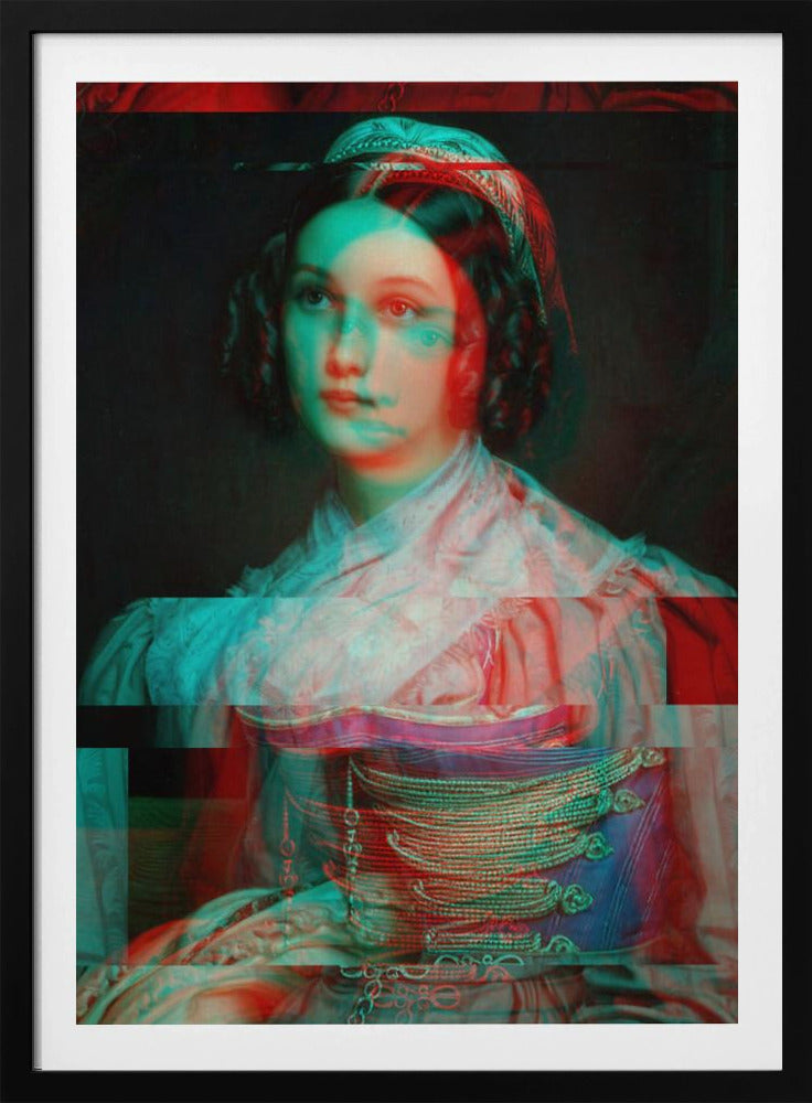 Glitched Portrait of Woman | Poster