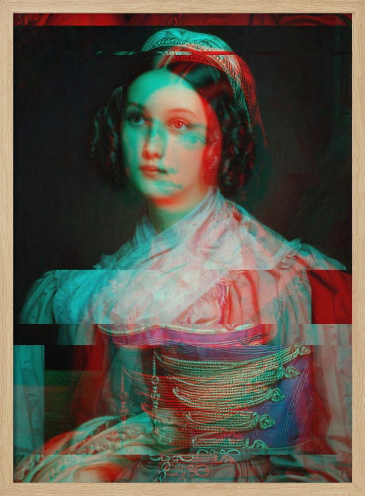 Glitched Portrait of Woman | Poster