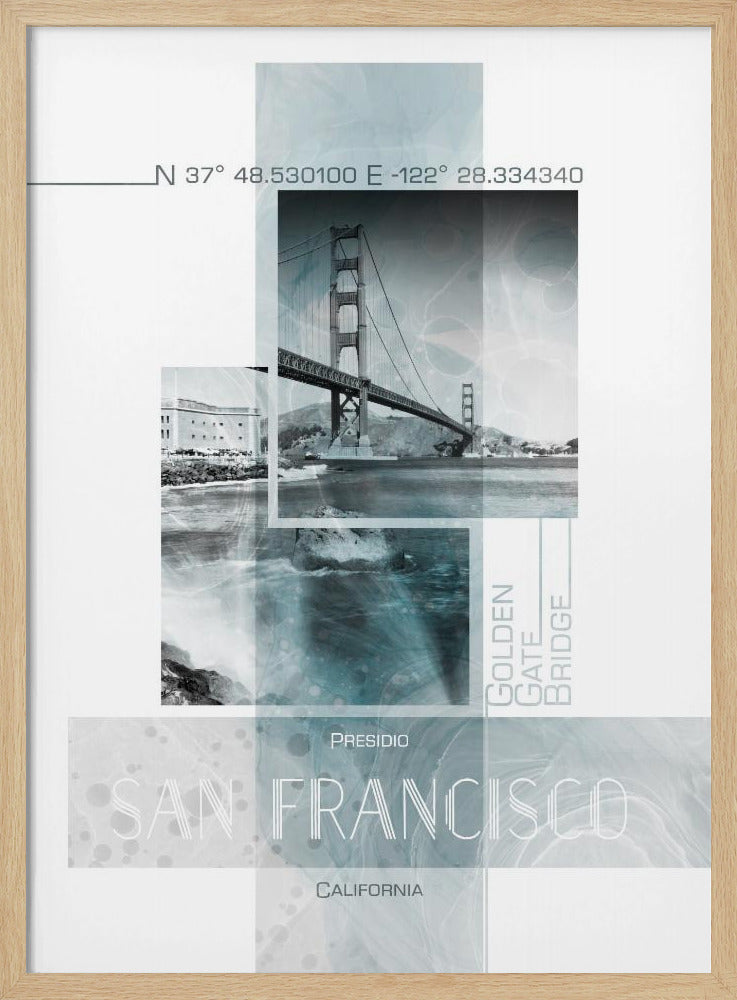 Poster Art SAN FRANCISCO Presidio | turquoise marble | Poster