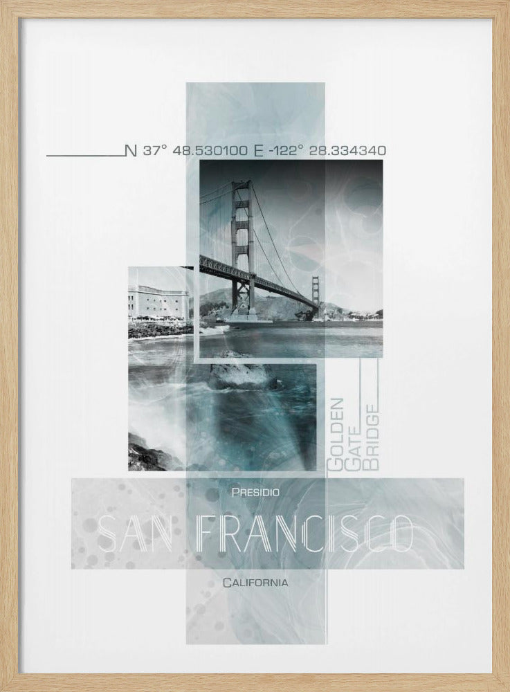 Poster Art SAN FRANCISCO Presidio | turquoise marble | Poster