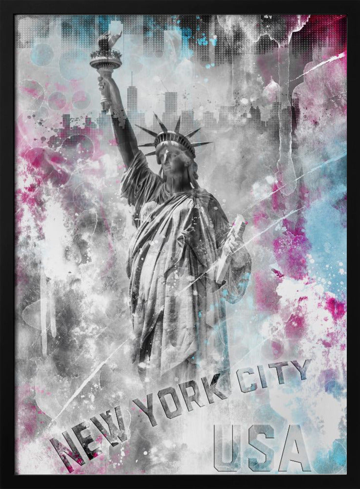 POP ART Statue of Liberty - Splashes | Poster