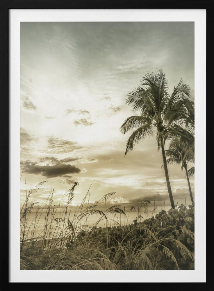 BONITA BEACH Vintage Sunset | Poster