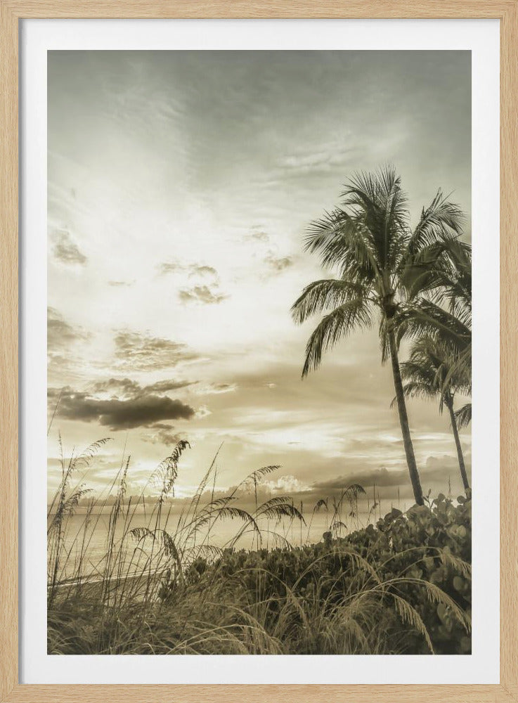 BONITA BEACH Vintage Sunset | Poster