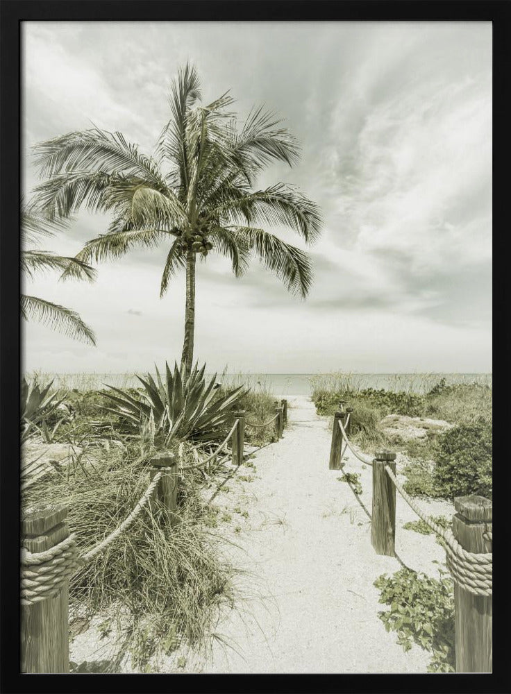 Vintage path to the beach | Poster