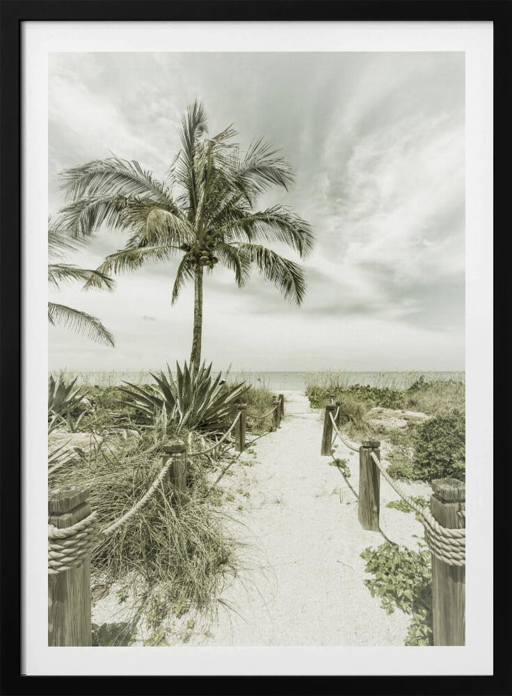 Vintage path to the beach | Poster