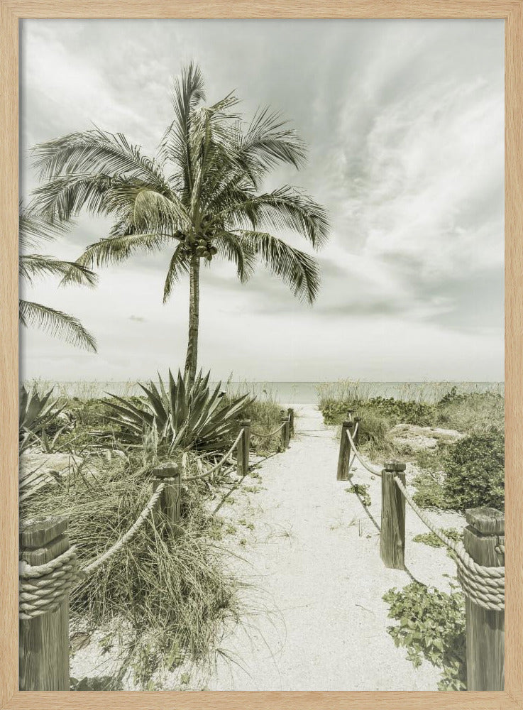 Vintage path to the beach | Poster