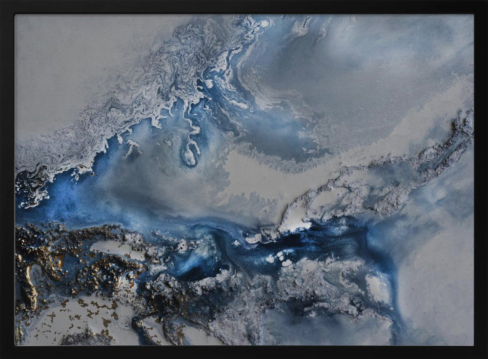 Abstract GREY blue - Arctic Waters | Poster