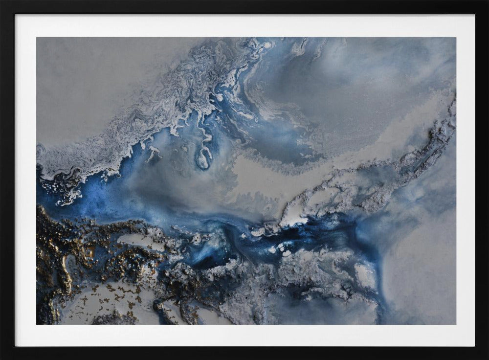 Abstract GREY blue - Arctic Waters | Poster