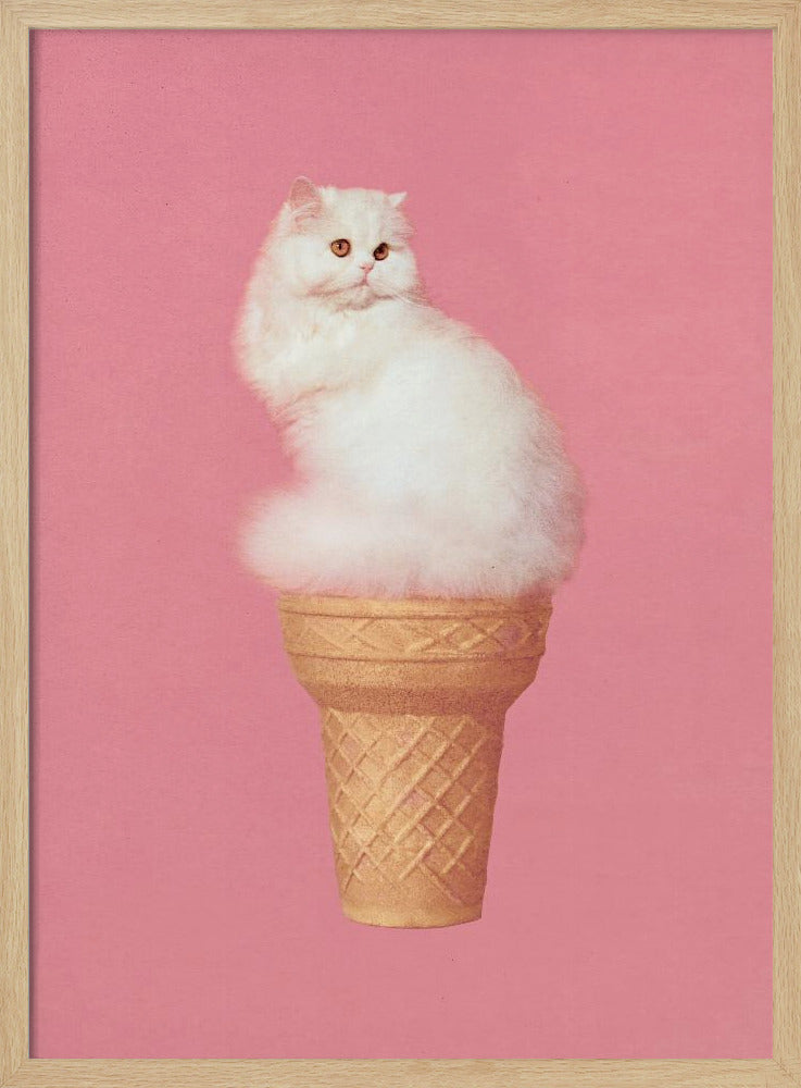 Cat Ice Cream - Pink | Poster