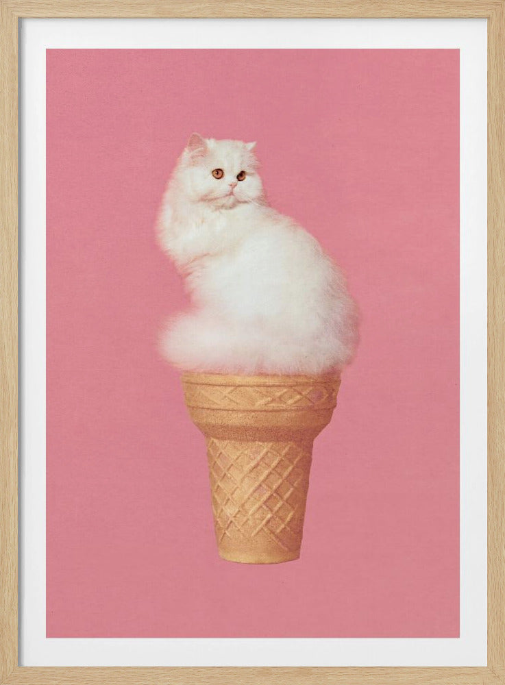 Cat Ice Cream - Pink | Poster
