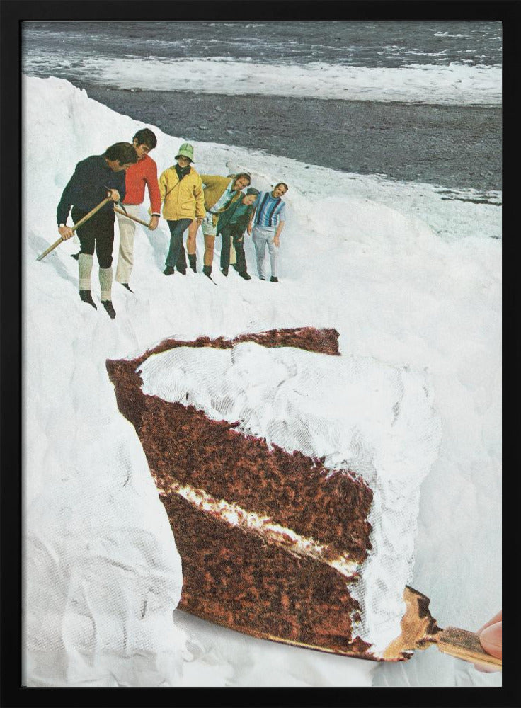 Glacier Calving Cake - Dessert Snow Mountain | Poster