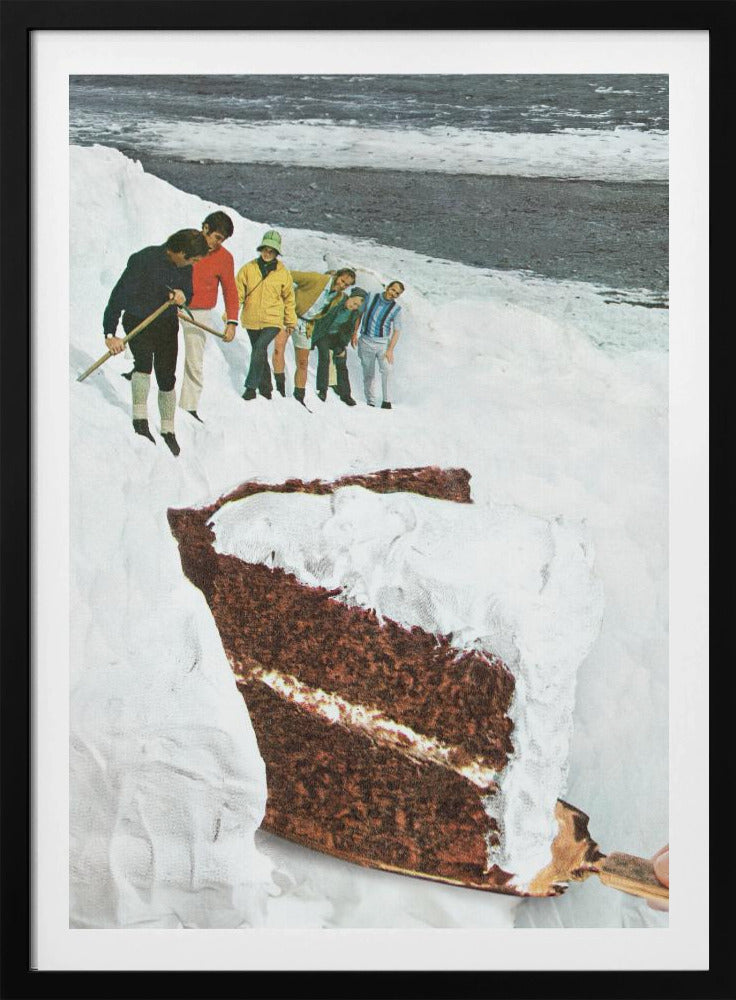 Glacier Calving Cake - Dessert Snow Mountain | Poster