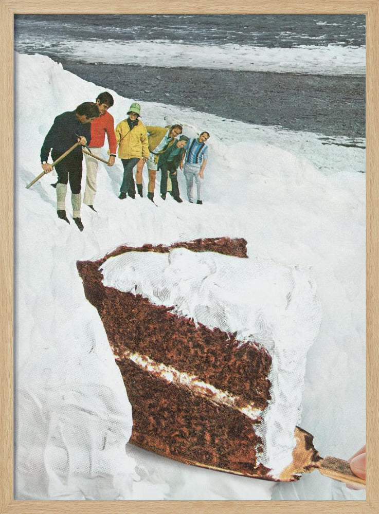 Glacier Calving Cake - Dessert Snow Mountain | Poster