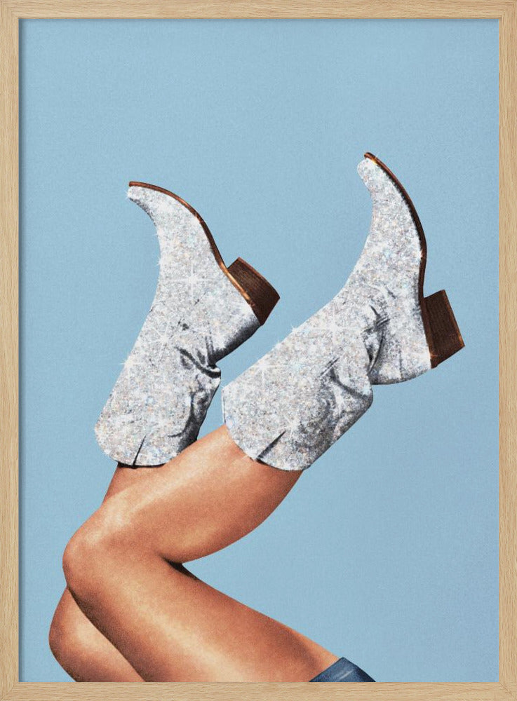 These Boots   Glitter Blue II | Poster