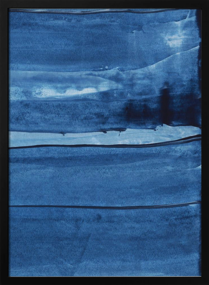 Blue Texture Flowing Vertical Lines | Poster