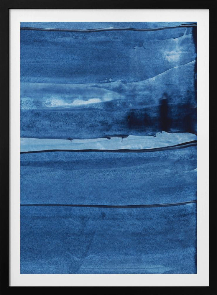 Blue Texture Flowing Vertical Lines | Poster