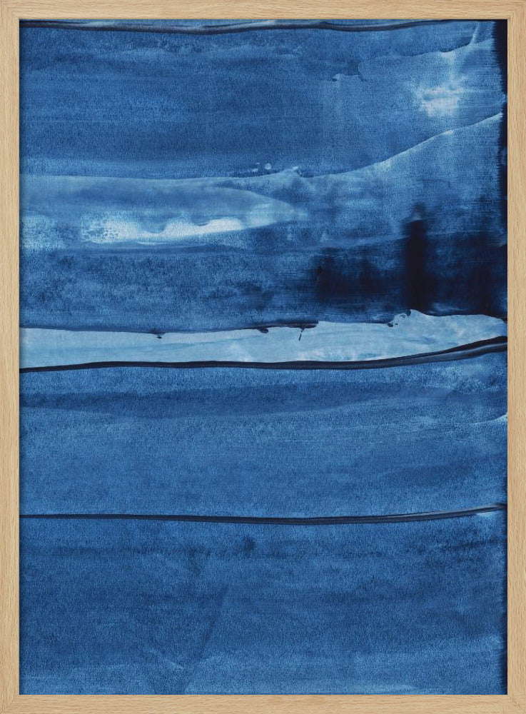 Blue Texture Flowing Vertical Lines | Poster