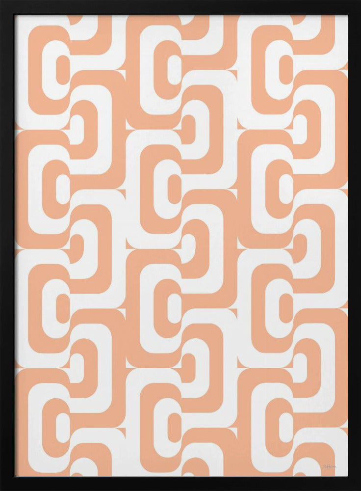 Retro Pattern Peach Fuzz | Poster