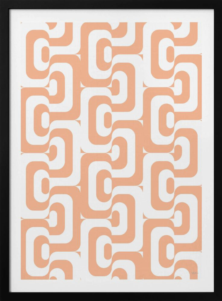 Retro Pattern Peach Fuzz | Poster