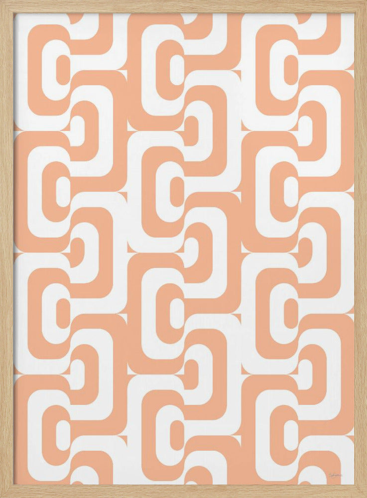 Retro Pattern Peach Fuzz | Poster