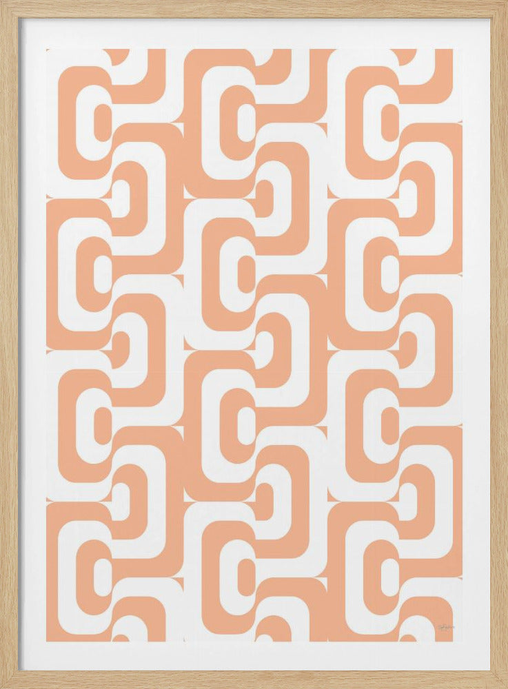 Retro Pattern Peach Fuzz | Poster