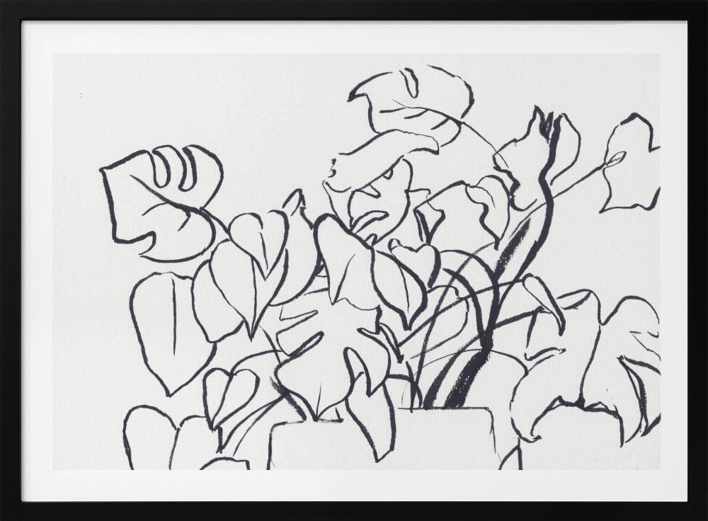 Black and White Monstera Small | Poster