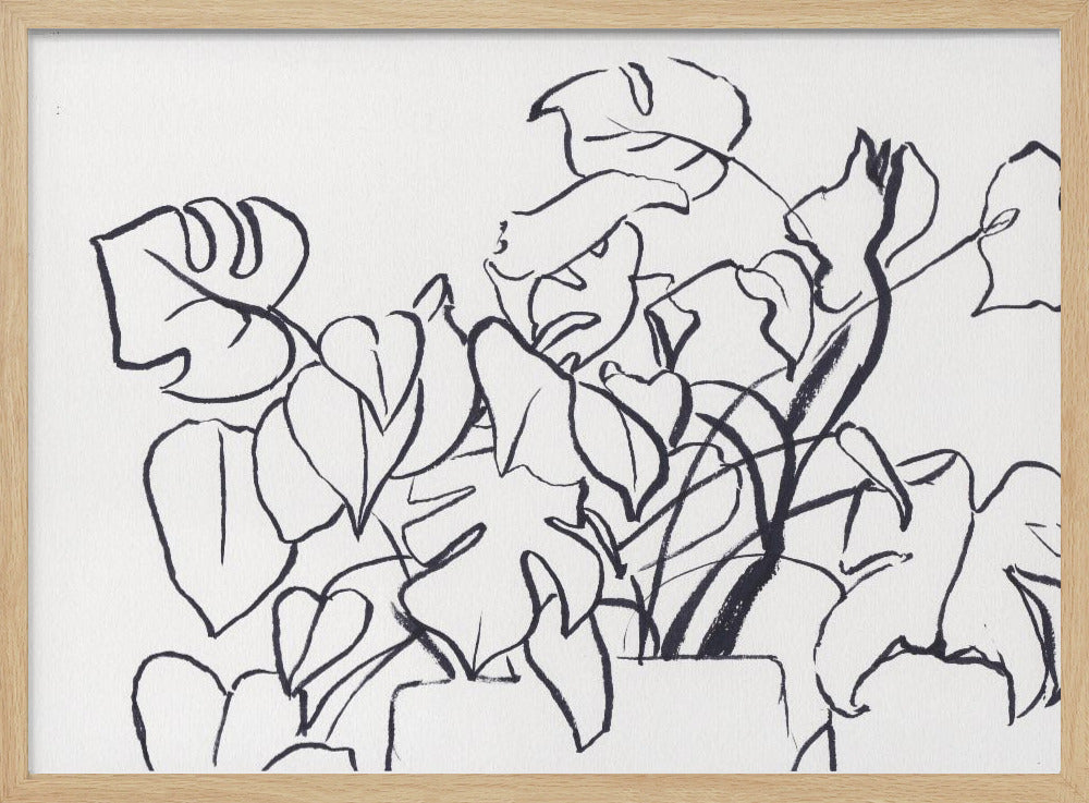 Black and White Monstera Small | Poster