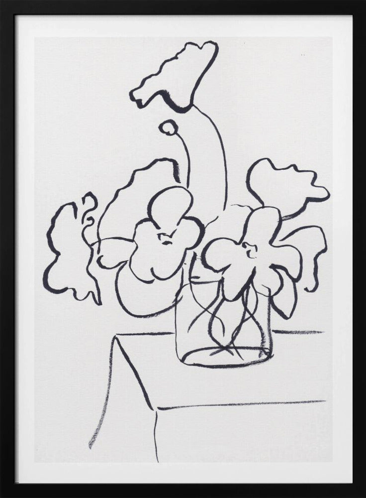 Black and White Poppies Small | Poster