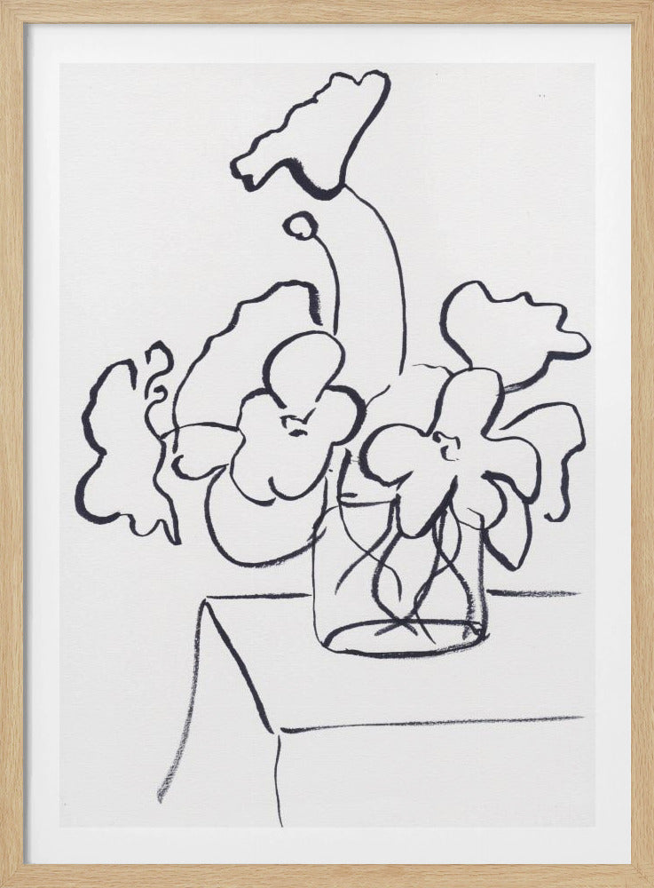 Black and White Poppies Small | Poster