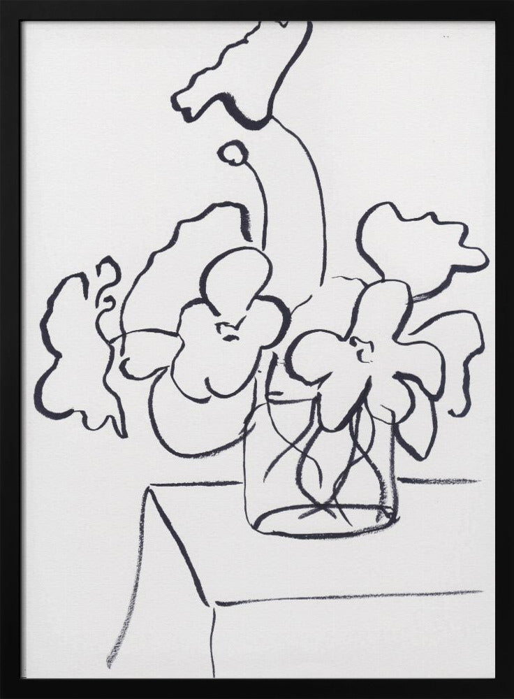 Black and White Poppies | Poster