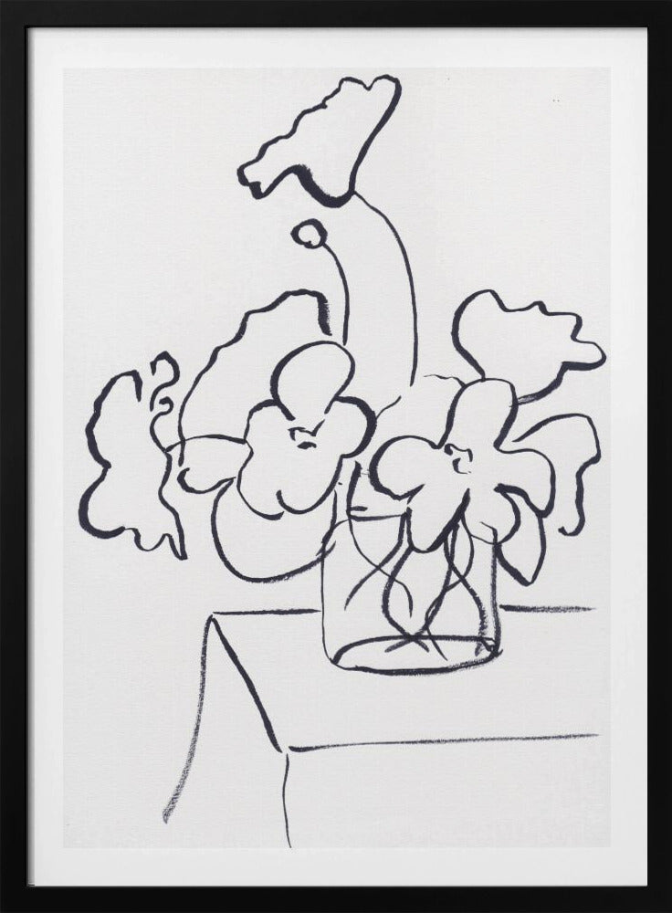 Black and White Poppies | Poster