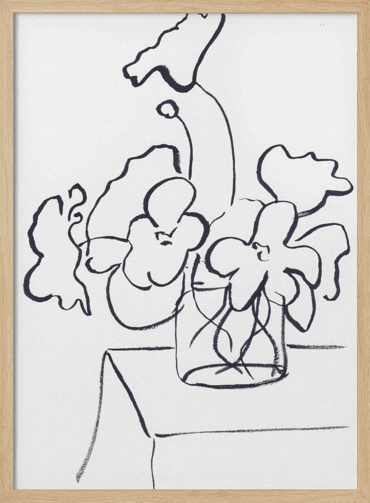 Black and White Poppies | Poster