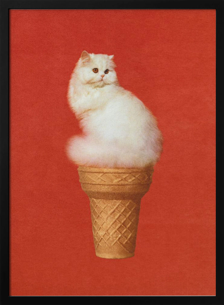 Cat Ice Cream Red | Poster