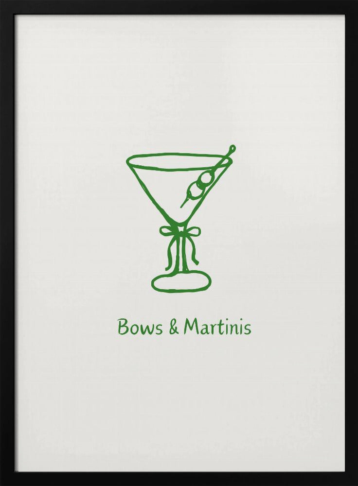 Green Bows and Martinis | Poster