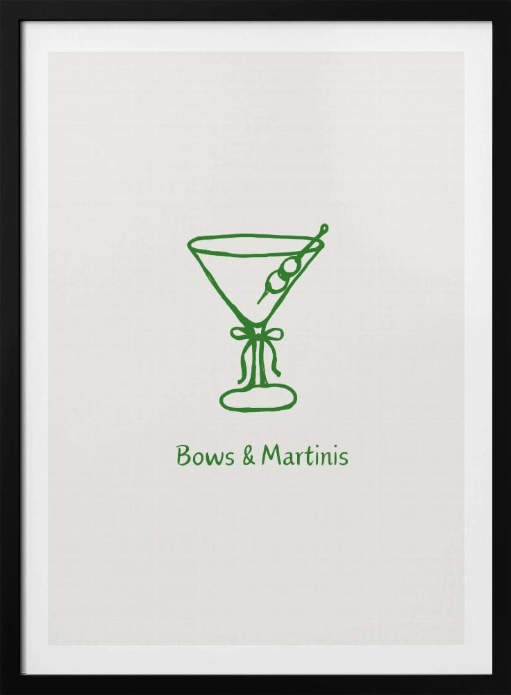 Green Bows and Martinis | Poster