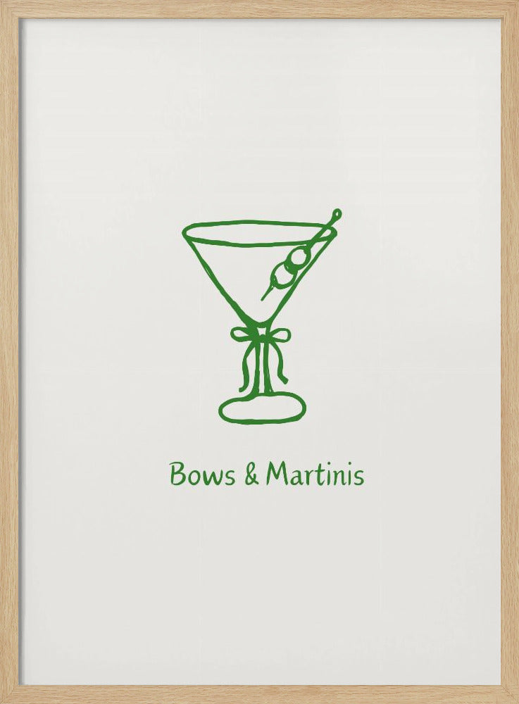 Green Bows and Martinis | Poster