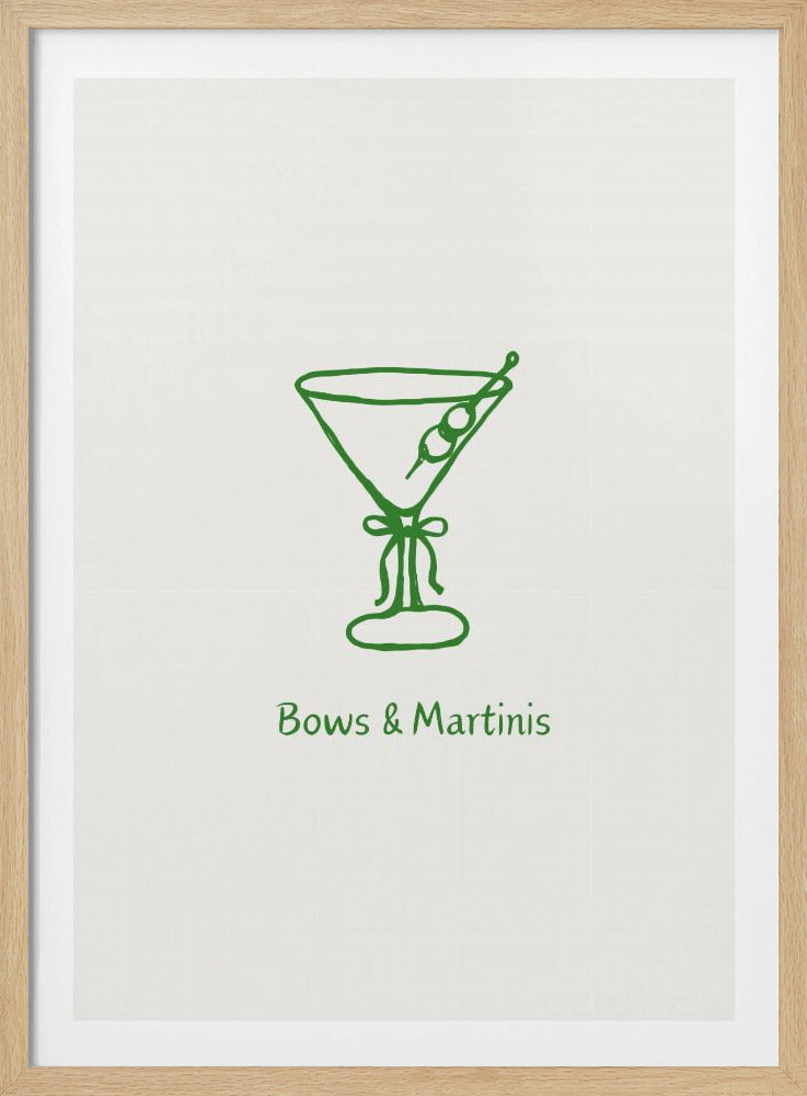 Green Bows and Martinis | Poster