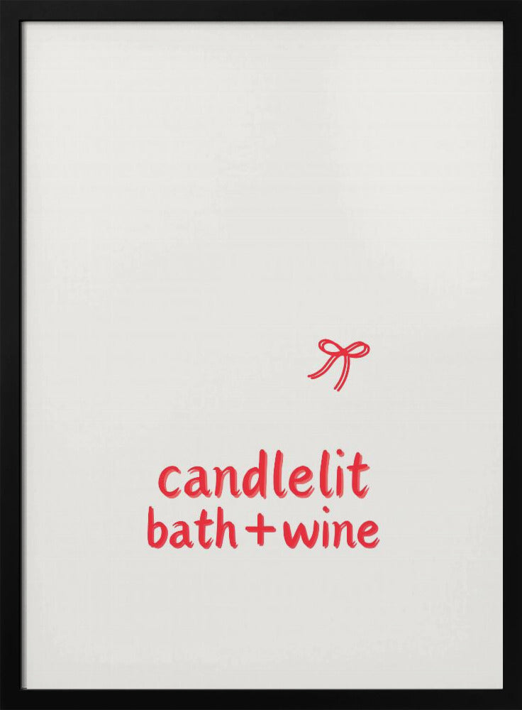 Candlelit bath + Wine | Poster
