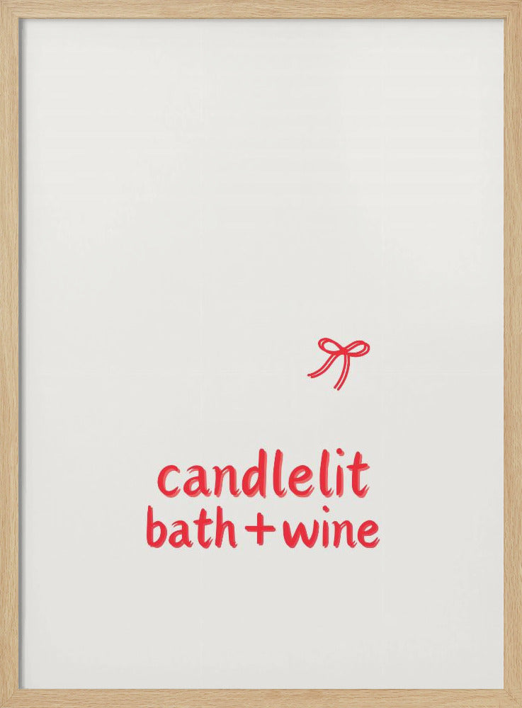 Candlelit bath + Wine | Poster