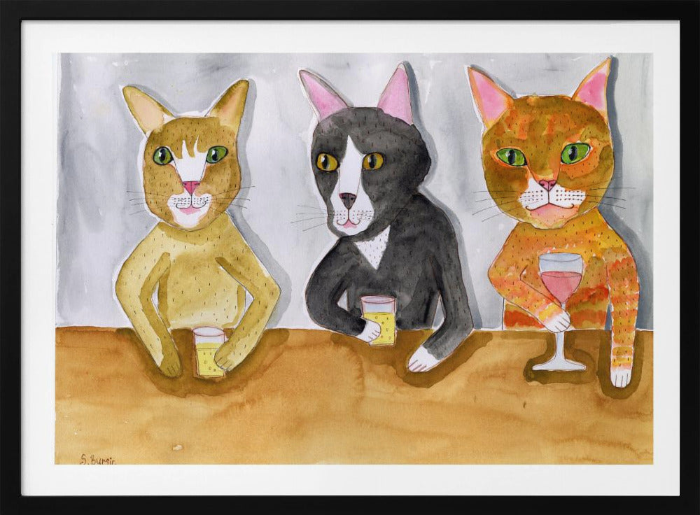 Three Cats at the Bar | Poster