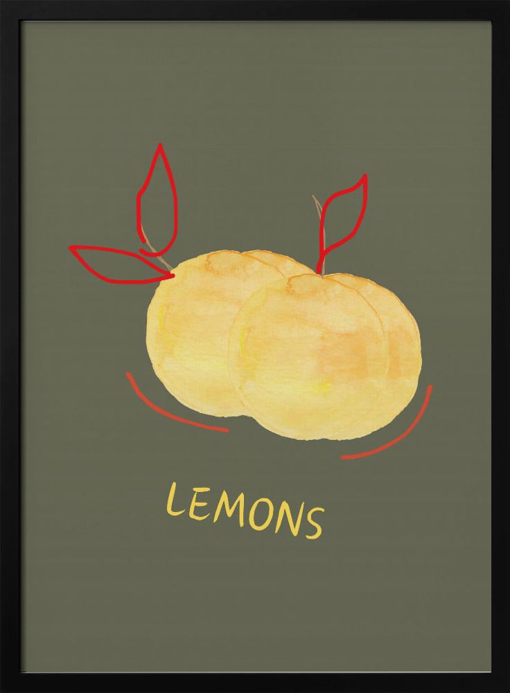 Lemons in Green | Poster