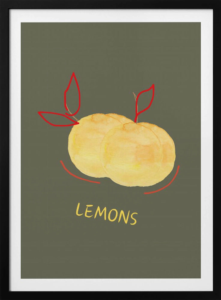 Lemons in Green | Poster