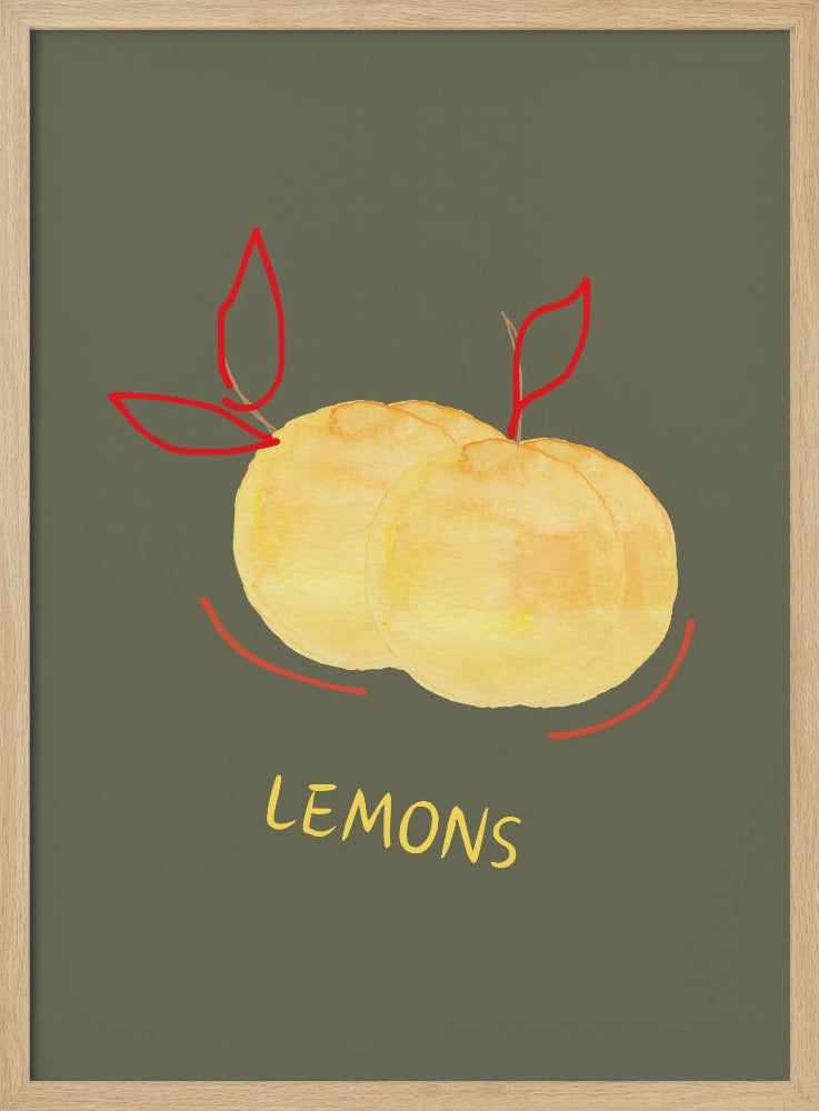 Lemons in Green | Poster