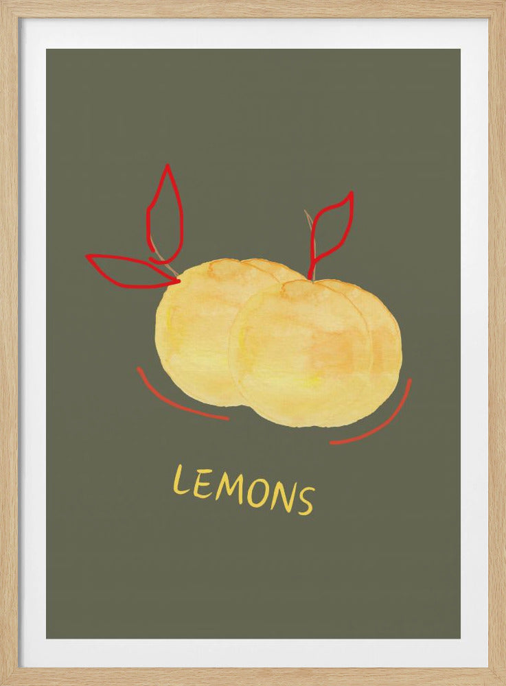 Lemons in Green | Poster